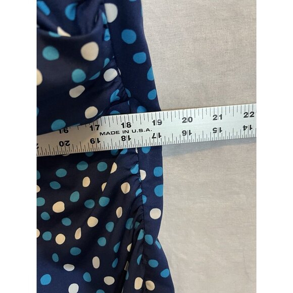 Merona 24W Blue Polka Dot One Piece Swimsuit - Picture 7 of 7